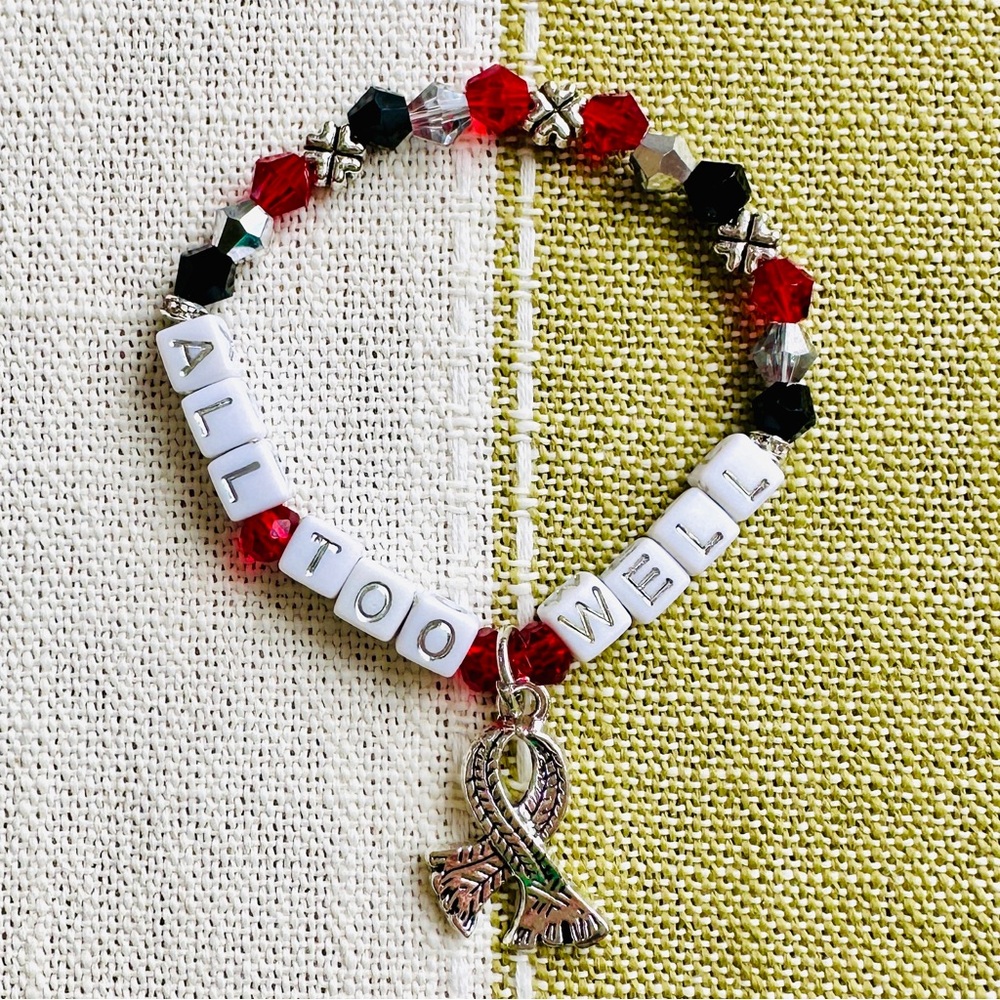 Taylor Swift Red Eras Tour Friendship Bracelet ~ All Too Well with Scarf Charm